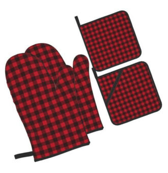 MAFHH Double Gloves Oven Mitt Set 5Pcs