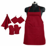 Mafhh Adjustable Kitchen Apron Set (6 Pcs)